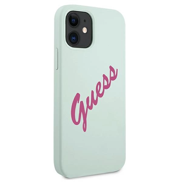 Guess GUHCP12SLSVSBF iPhone 12 mini 5.4" blue fuchsia/blue fuschia hardcase Silicone Vintageeng