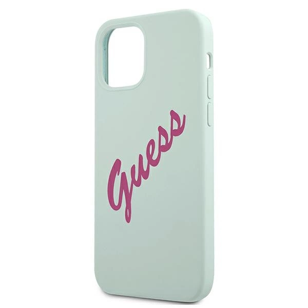 Guess GUHCP12SLSVSBF iPhone 12 mini 5.4" blue fuchsia/blue fuschia hardcase Silicone Vintageeng