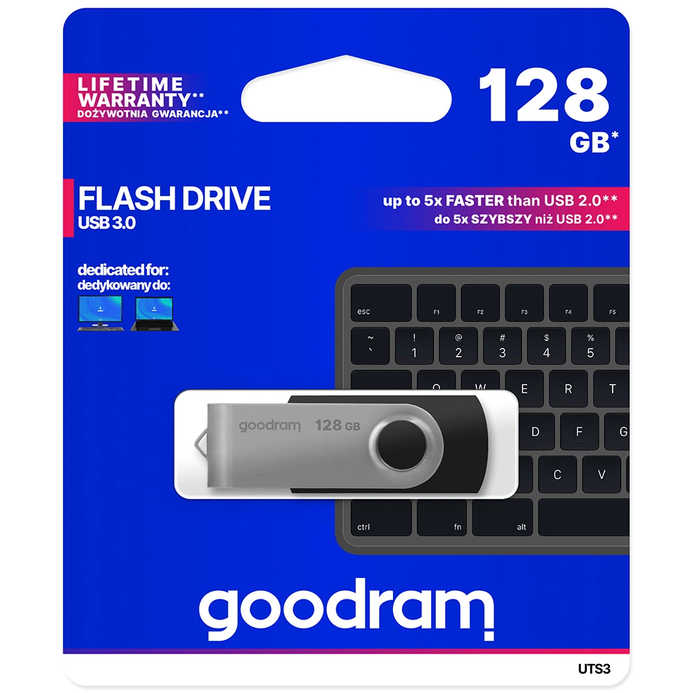 Pendrive 128 GB USB 3.2 Gen 1 UTS3 Goodram - blackeng