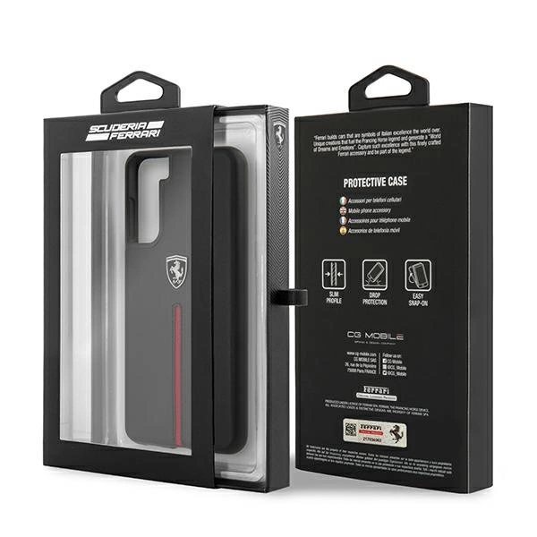 Ferrari FEOSIHCS21MBK S21+ G996 black/black hardcase Off Track Leather Nylon Stripeeng