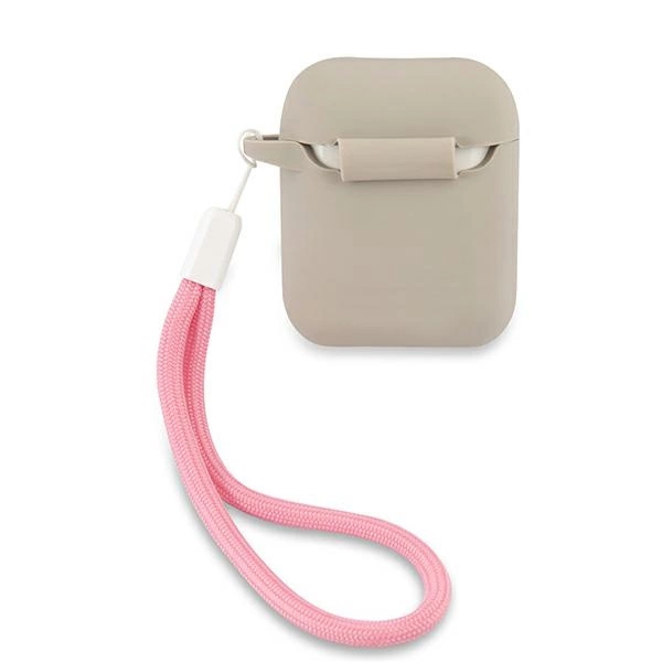 Guess GUACA2LSVSGP AirPods cover gray pink/grey pink Silicone Vintageeng