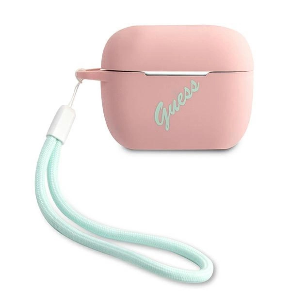 Guess GUACAPLSVSPG AirPods Pro cover rose green/pink green Silicone Vintageeng