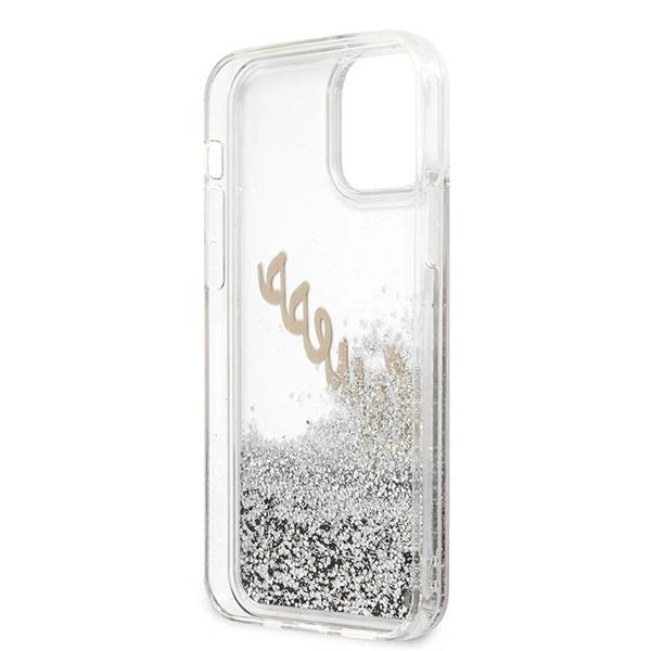 Guess GUHCP12LGLVSSI iPhone 12 Pro Max 6.7" silver/silver hardcase Glitter Vintage Scripteng