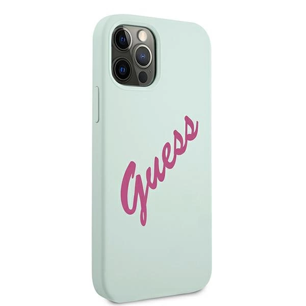 Guess GUHCP12LLSVSBF iPhone 12 Pro Max 6.7" blue fuchsia/blue fuschia hardcase Silicone Vintageeng