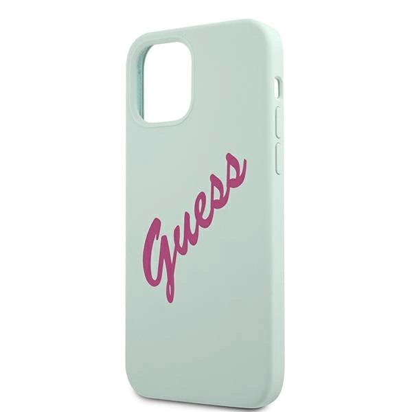 Guess GUHCP12LLSVSBF iPhone 12 Pro Max 6.7" blue fuchsia/blue fuschia hardcase Silicone Vintageeng