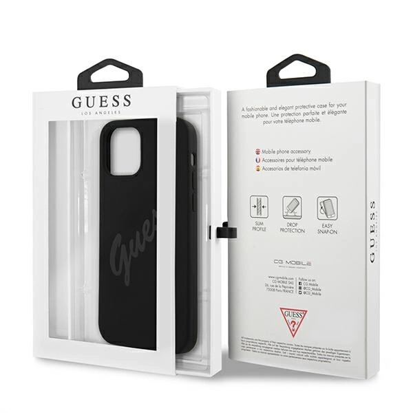 Guess GUHCP12LLSVSBK iPhone 12 Pro Max 6.7" black/black hardcase Script Vintageeng