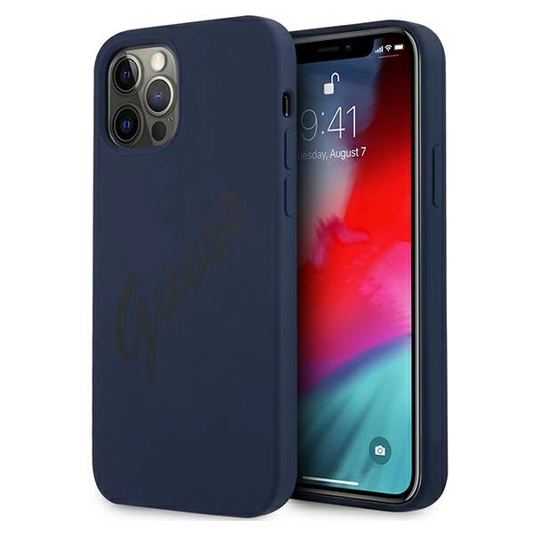Guess GUHCP12LLSVSBL iPhone 12 Pro Max 6.7" blue/blue hardcase Script Vintageeng