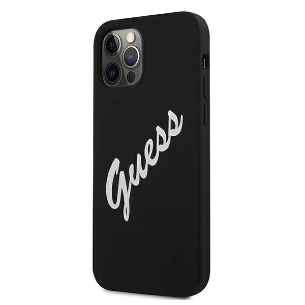 Guess GUHCP12LLSVSBW iPhone 12 Pro Max 6.7" black/white hardcase Silicone Vintageeng