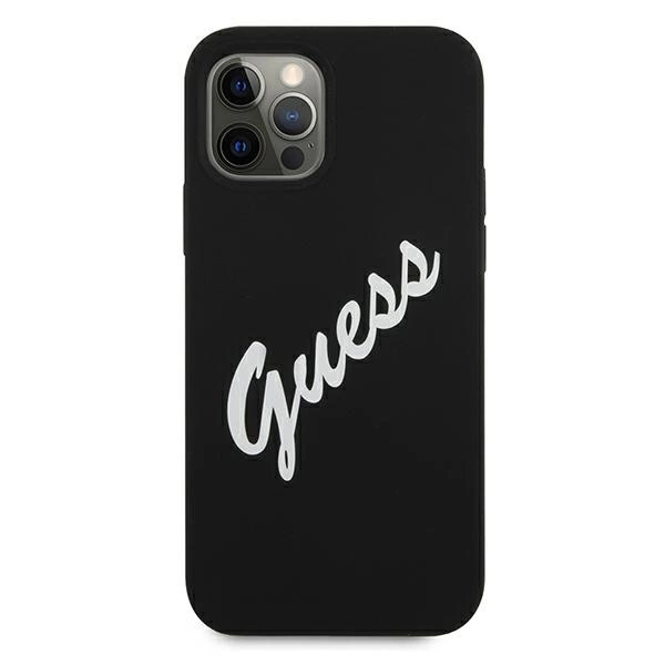 Guess GUHCP12LLSVSBW iPhone 12 Pro Max 6.7" black/white hardcase Silicone Vintageeng