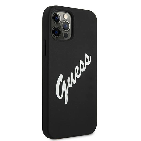 Guess GUHCP12LLSVSBW iPhone 12 Pro Max 6.7" black/white hardcase Silicone Vintageeng
