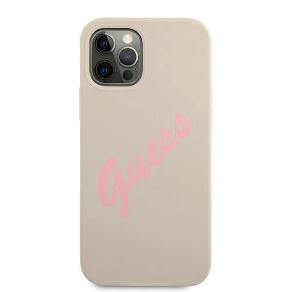 Guess GUHCP12LLSVSGP iPhone 12 Pro Max 6.7" gray pink/grey pink hardcase Silicone Vintageeng