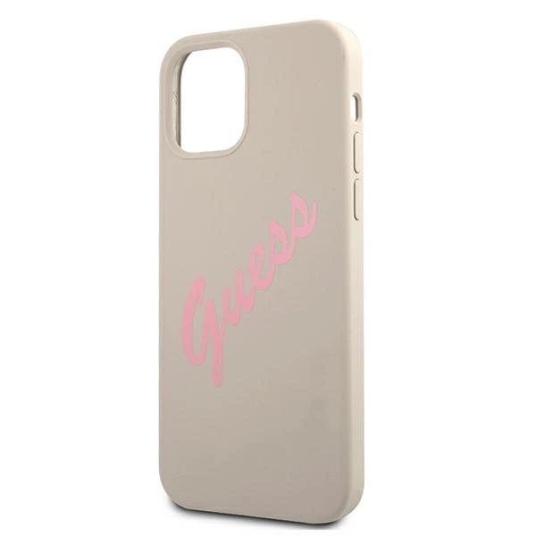 Guess GUHCP12LLSVSGP iPhone 12 Pro Max 6.7" gray pink/grey pink hardcase Silicone Vintageeng