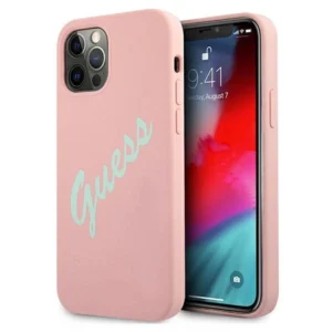 Guess GUHCP12LLSVSPG iPhone 12 Pro Max 6.7" rose green/green pink hardcase Silicone Vintageeng