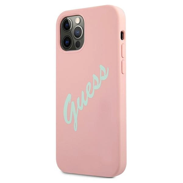 Guess GUHCP12LLSVSPG iPhone 12 Pro Max 6.7" rose green/green pink hardcase Silicone Vintageeng