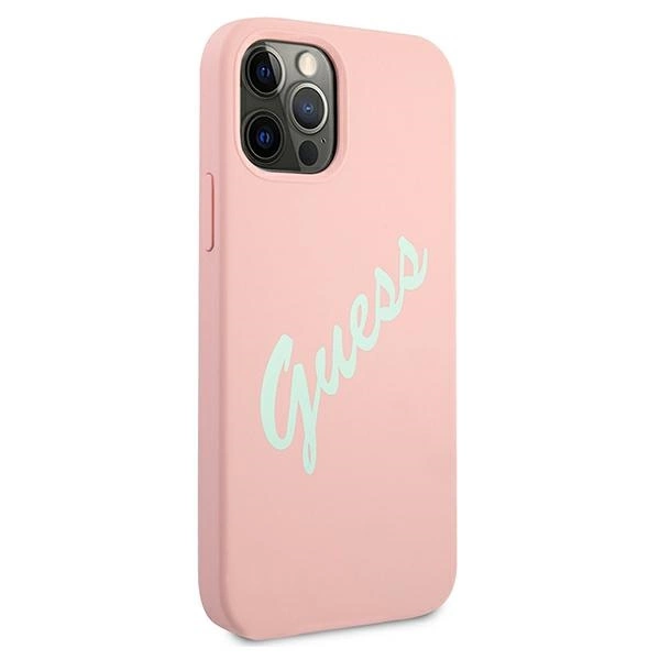 Guess GUHCP12LLSVSPG iPhone 12 Pro Max 6.7" rose green/green pink hardcase Silicone Vintageeng