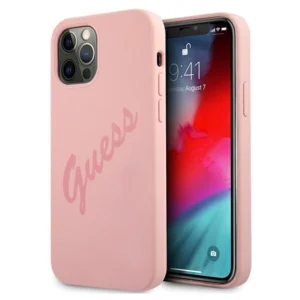 Guess GUHCP12LLSVSPI iPhone 12 Pro Max 6.7" pink/pink hardcase Script Vintageeng