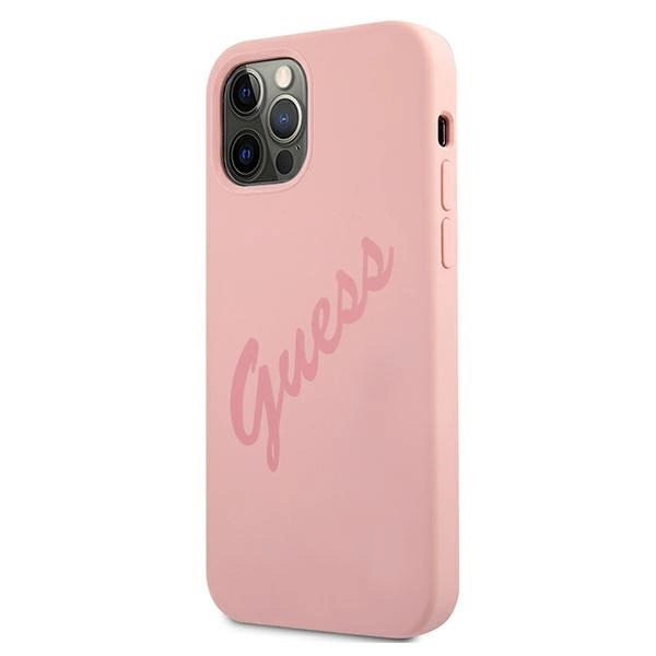 Guess GUHCP12LLSVSPI iPhone 12 Pro Max 6.7" pink/pink hardcase Script Vintageeng