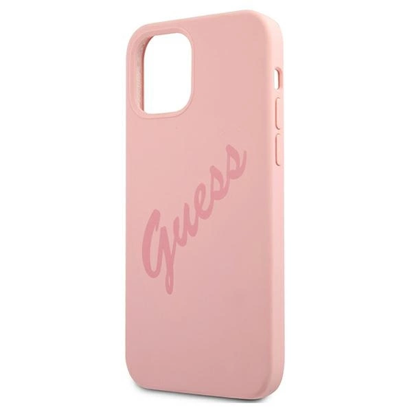 Guess GUHCP12LLSVSPI iPhone 12 Pro Max 6.7" pink/pink hardcase Script Vintageeng