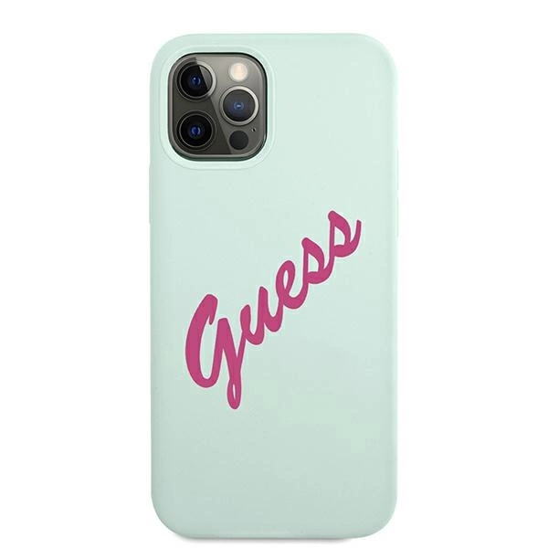 Guess GUHCP12MLSVSBF iPhone 12/12 Pro 6.1" blue fuchsia/blue fuschia hardcase Silicone Vintageeng