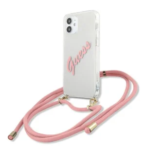 Guess GUHCP12SCRTVSPI iPhone 12 mini 5.4" pink/pink hardcase Script Vintageeng
