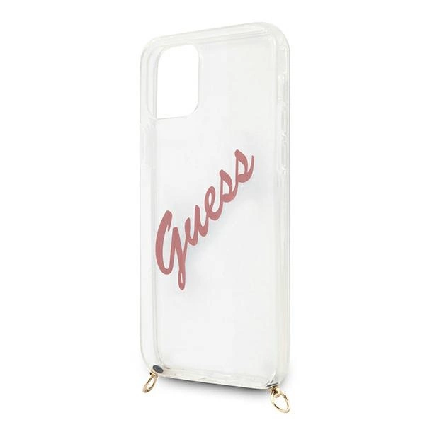 Guess GUHCP12SCRTVSPI iPhone 12 mini 5.4" pink/pink hardcase Script Vintageeng