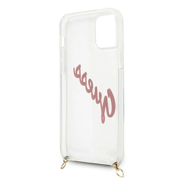 Guess GUHCP12SCRTVSPI iPhone 12 mini 5.4" pink/pink hardcase Script Vintageeng