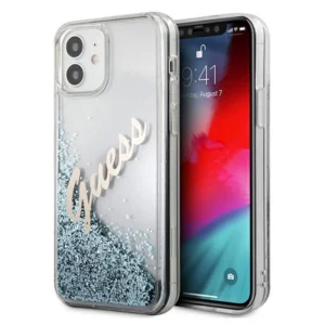 Guess GUHCP12SGLVSBL iPhone 12 mini 5.4" blue/blue hardcase Glitter Vintage Scripteng