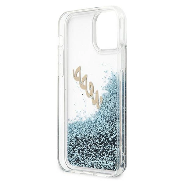Guess GUHCP12SGLVSBL iPhone 12 mini 5.4" blue/blue hardcase Glitter Vintage Scripteng