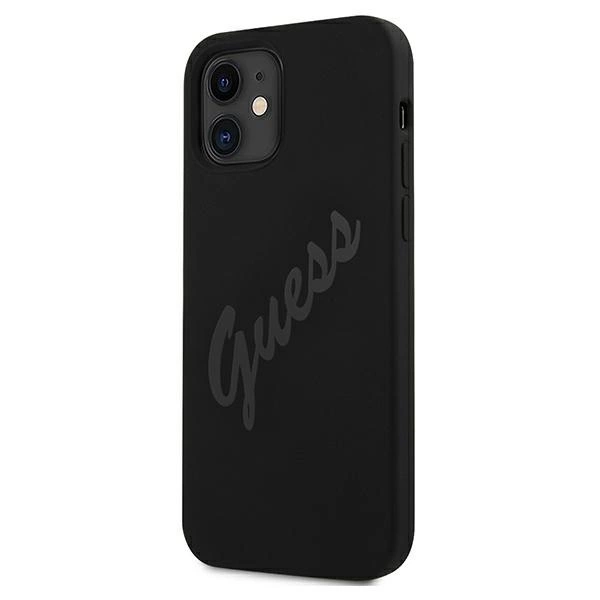 Guess GUHCP12SLSVSBK iPhone 12 mini 5.4" black/black hardcase Script Vintageeng