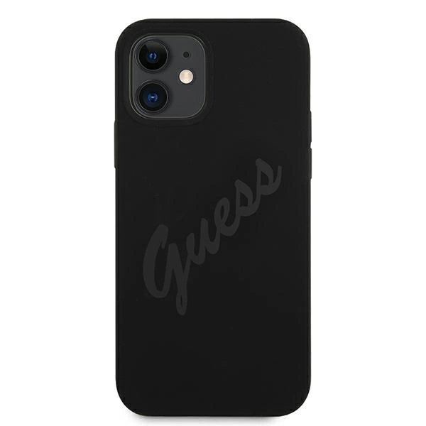 Guess GUHCP12SLSVSBK iPhone 12 mini 5.4" black/black hardcase Script Vintageeng