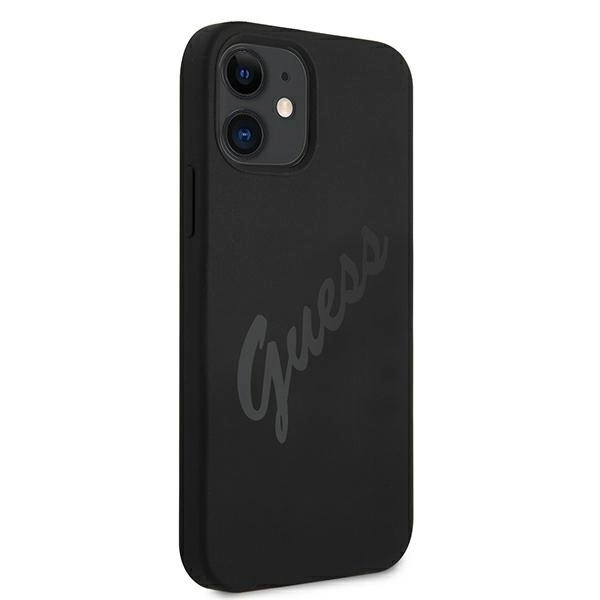 Guess GUHCP12SLSVSBK iPhone 12 mini 5.4" black/black hardcase Script Vintageeng