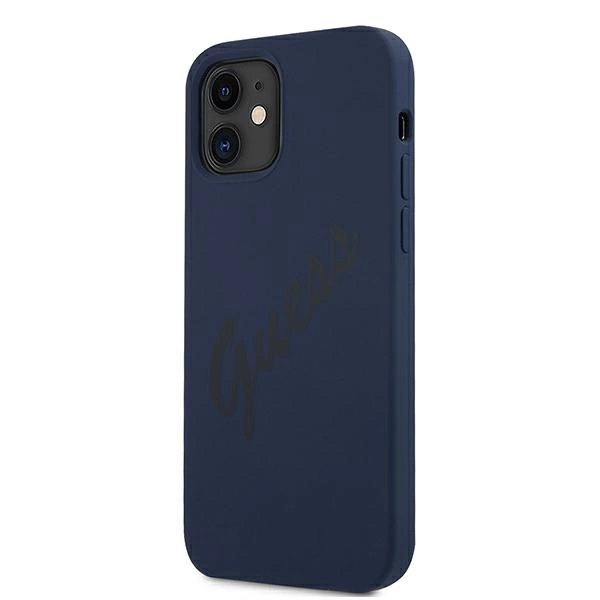 Guess GUHCP12SLSVSBL iPhone 12 mini 5.4" blue/blue hardcase Script Vintageeng