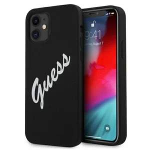 Guess GUHCP12SLSVSBW iPhone 12 mini 5.4" black and white hardcase Silicone Vintageeng