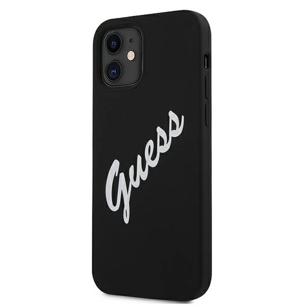 Guess GUHCP12SLSVSBW iPhone 12 mini 5.4" black and white hardcase Silicone Vintageeng