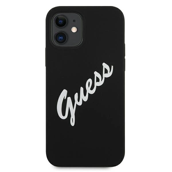 Guess GUHCP12SLSVSBW iPhone 12 mini 5.4" black and white hardcase Silicone Vintageeng