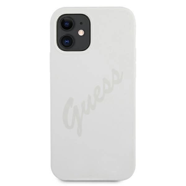 Guess GUHCP12SLSVSCR iPhone 12 mini 5.4" cream/cream hardcase Script Vintageeng
