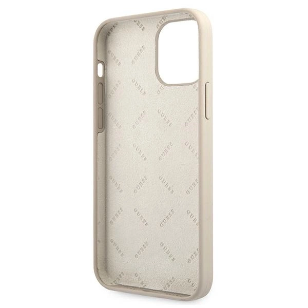 Guess GUHCP12SLSVSGP iPhone 12 mini 5.4" gray pink/grey pink hardcase Silicone Vintageeng