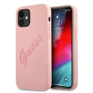 Guess GUHCP12SLSVSPI iPhone 12 mini 5.4" pink/pink hardcase Script Vintageeng