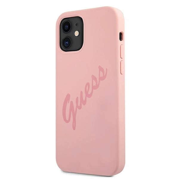Guess GUHCP12SLSVSPI iPhone 12 mini 5.4" pink/pink hardcase Script Vintageeng