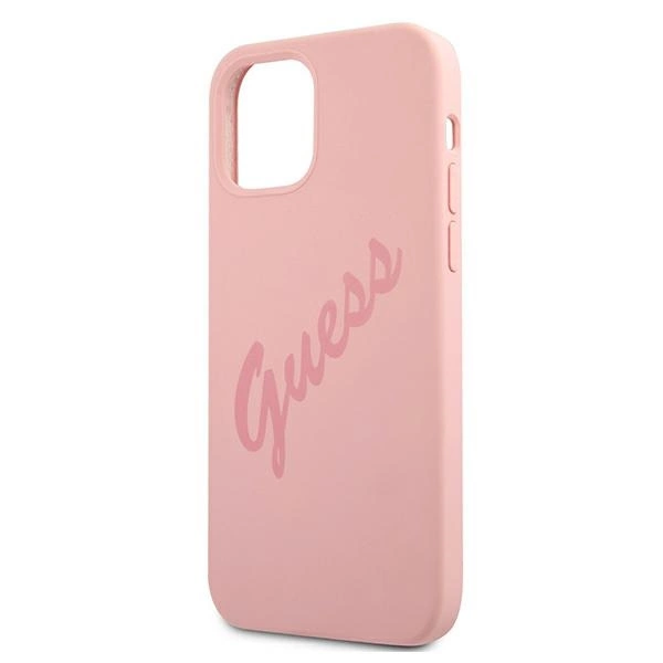 Guess GUHCP12SLSVSPI iPhone 12 mini 5.4" pink/pink hardcase Script Vintageeng