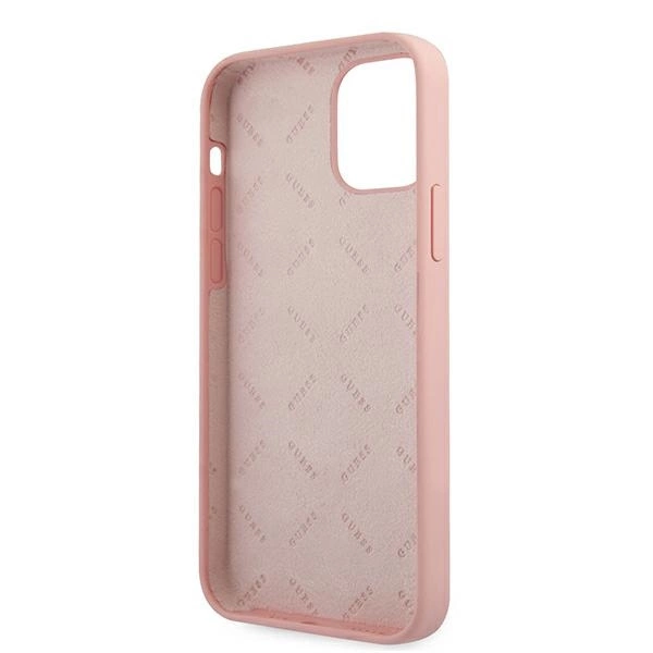 Guess GUHCP12SLSVSPI iPhone 12 mini 5.4" pink/pink hardcase Script Vintageeng