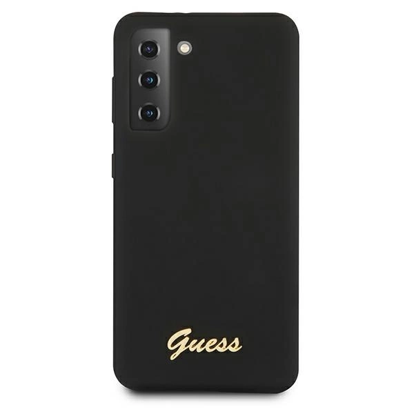 Guess GUHCS21MLSLMGBK S21+ G996 czarny/black hardcase Silicone Script Metal Logoeng