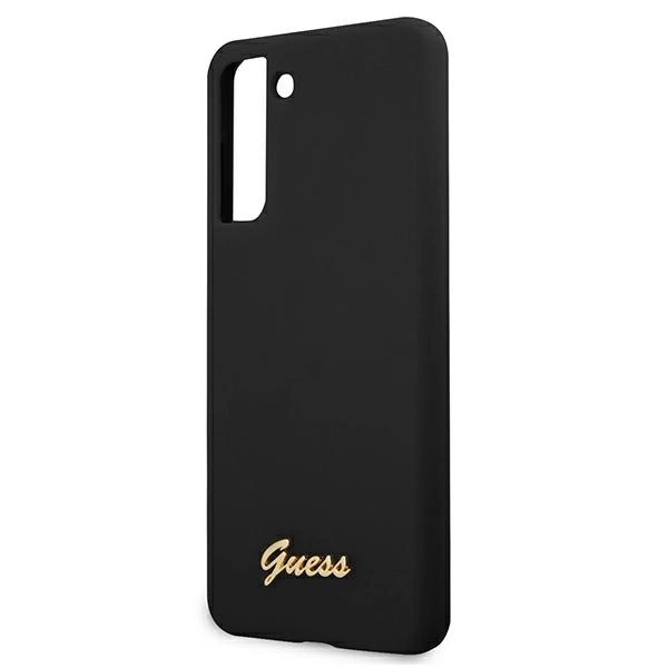 Guess GUHCS21MLSLMGBK S21+ G996 czarny/black hardcase Silicone Script Metal Logoeng