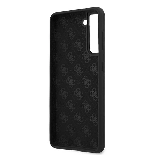 Guess GUHCS21MLSLMGBK S21+ G996 czarny/black hardcase Silicone Script Metal Logoeng