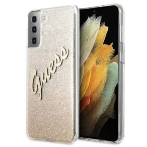 Guess GUHCS21MPCUGLSGO S21+ G996 złoty/gold hardcase Glitter Gradient Scripteng