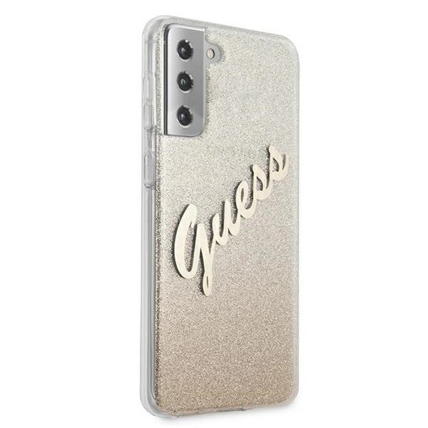 Guess GUHCS21MPCUGLSGO S21+ G996 złoty/gold hardcase Glitter Gradient Scripteng