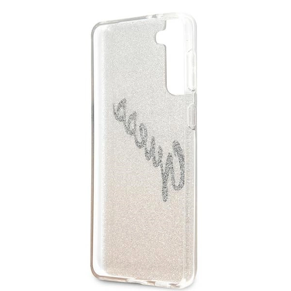 Guess GUHCS21MPCUGLSGO S21+ G996 złoty/gold hardcase Glitter Gradient Scripteng