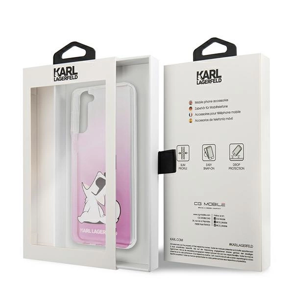 Karl Lagerfeld KLHCS21MCFNRCPI S21+ G996 hardcase różowy/pink Choupette Funeng