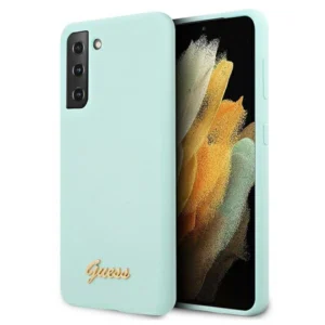 Guess GUHCS21MLSLMGLB S21+ G996 blue/blue hardcase Silicone Script Metal Logoeng