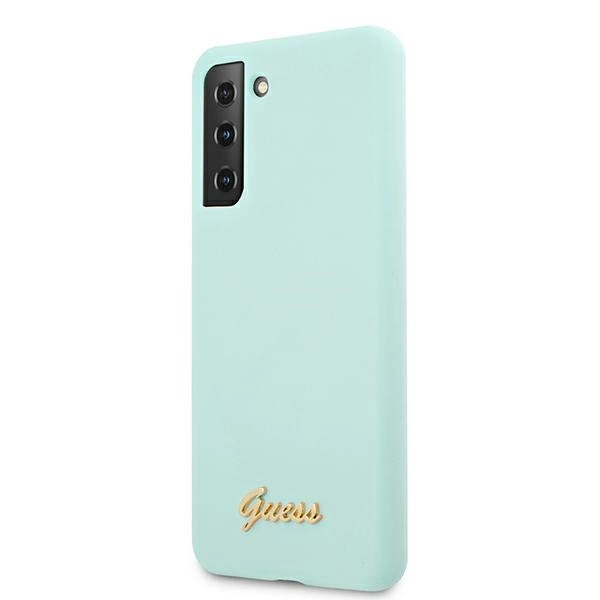 Guess GUHCS21MLSLMGLB S21+ G996 blue/blue hardcase Silicone Script Metal Logoeng